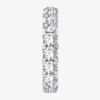 (H-I / Si1-Si2) 3.5MM 3 CT. T.W. Lab Grown White Diamond 10K White Gold Eternity Wedding Band