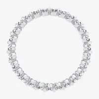 H-I / Si1-Si2) 1 CT. T.W. Lab Grown White Diamond 10K White Gold Eternity Wedding Band