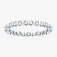 H-I / Si1-Si2) 1 CT. T.W. Lab Grown White Diamond 10K White Gold Eternity Wedding Band