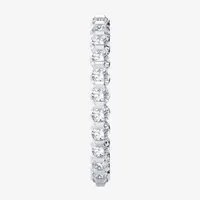 H-I / Si1-Si2) 1 CT. T.W. Lab Grown White Diamond 10K White Gold Eternity Wedding Band