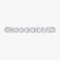 H-I / Si1-Si2) 1 CT. T.W. Lab Grown White Diamond 10K White Gold Eternity Wedding Band