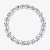 (H-I / Si1-Si2) Womens 2.5MM 2 CT. T.W. Lab Grown White Diamond 10K White Gold Eternity Wedding Band