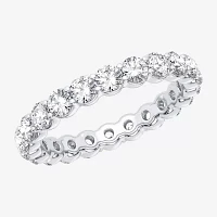 (H-I / Si1-Si2) 2.5MM 2 CT. T.W. Lab Grown White Diamond 10K White Gold Eternity Wedding Band