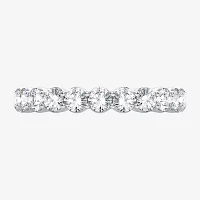(H-I / Si1-Si2) 2.5MM 2 CT. T.W. Lab Grown White Diamond 10K White Gold Eternity Wedding Band