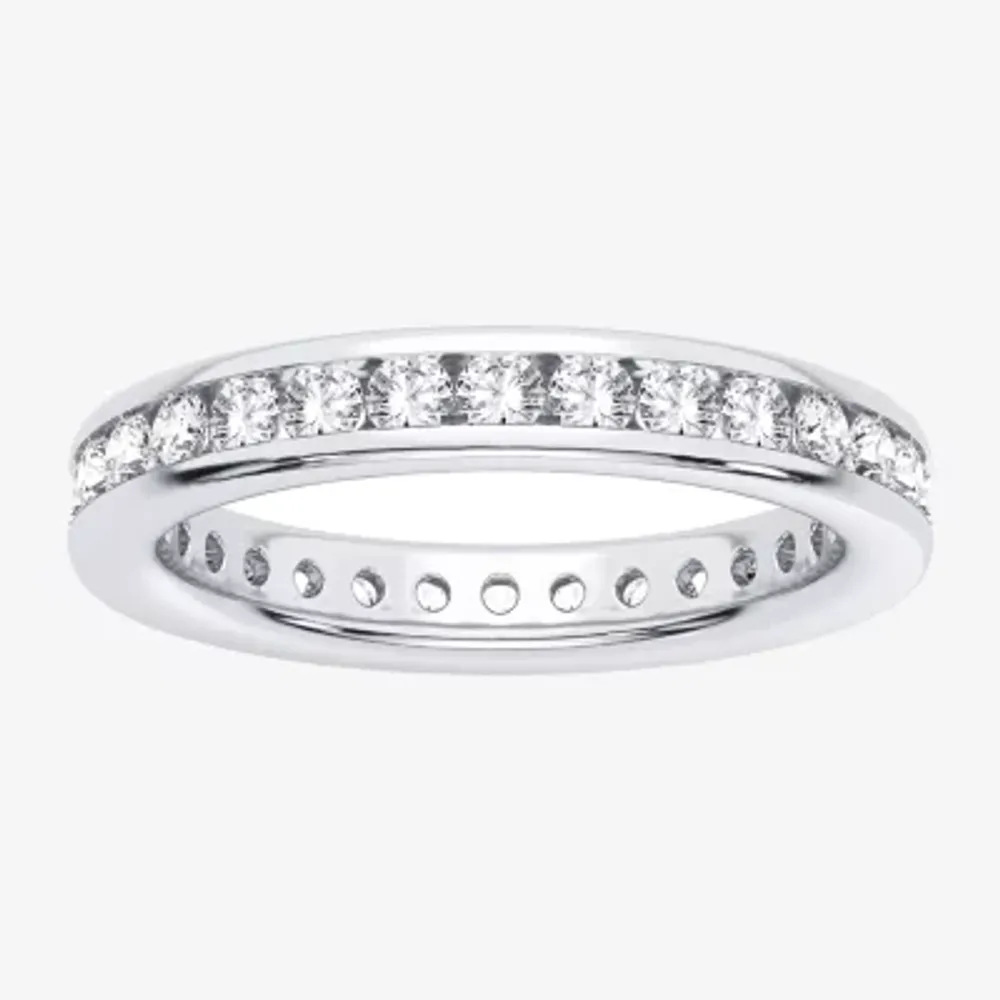 H-I / Si1-Si2) 3MM CT. T.W. Lab Grown White Diamond 10K White Gold Eternity Wedding Band