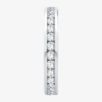 (H-I / Si1-Si2) 3MM 1 CT. T.W. Lab Grown White Diamond 10K White Gold Eternity Wedding Band