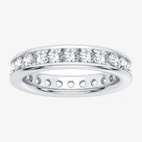 (H-I / Si1-Si2) 3MM 2 CT. T.W. Lab Grown White Diamond 10K White Gold Eternity Wedding Band