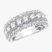 (H-I / Si1-Si2) 7MM 2 CT. T.W. Lab Grown White Diamond 10K White Gold Anniversary Band