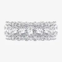 (H-I / Si1-Si2) 7MM 2 CT. T.W. Lab Grown White Diamond 10K White Gold Anniversary Band