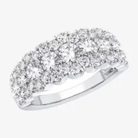 (H-I / Si1-Si2) 8.5MM 2 CT. T.W. Lab Grown White Diamond 10K White Gold Anniversary Band