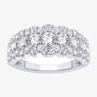 (H-I / Si1-Si2) 8.5MM 2 CT. T.W. Lab Grown White Diamond 10K White Gold Anniversary Band