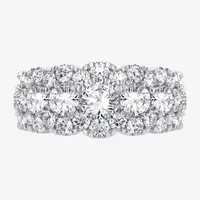 (H-I / Si1-Si2) 9M 3 CT. T.W. Lab Grown White Diamond 10K White Gold Anniversary Band