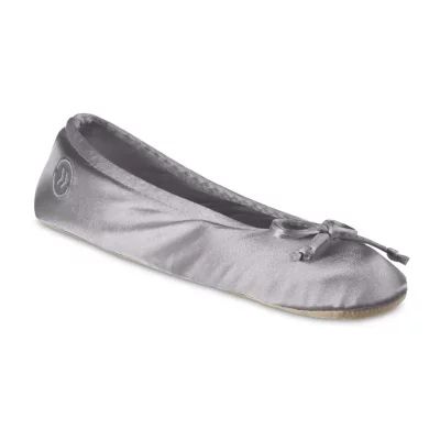 Isotoner Satin Womens Ballerina Slippers