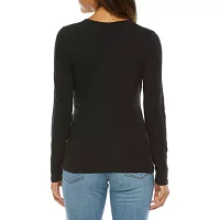 a.n.a Womens Crew Neck Long Sleeve T-Shirt