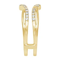 Womens 1/4 CT. T.W. Natural White Diamond 14K Gold Wedding Ring Guard