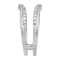 Womens 1/3 CT. T.W. Natural White Diamond 14K Gold Wedding Ring Guard
