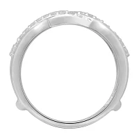 Womens 1/3 CT. T.W. Natural White Diamond 14K Gold Wedding Ring Guard