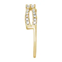 Womens 1/3 CT. T.W. Mined White Diamond 14K Gold Ring Enhancer