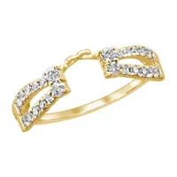 Womens 1/3 CT. T.W. Mined White Diamond 14K Gold Ring Enhancer