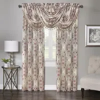 Regal Home Regency Medallion Rod Pocket Waterfall Valance