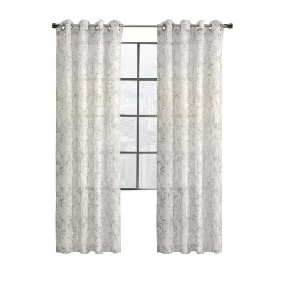 Jenny Light-Filtering Grommet Top Single Curtain Panel