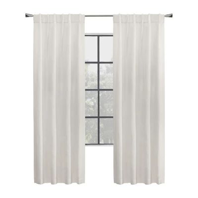 Mulberry Rod Pocket Back Tab Light-Filtering Single Curtain Panel