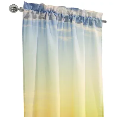 Scenic Lighthouse Rod Pocket Light-Filtering Set of 2 Curtain Panels