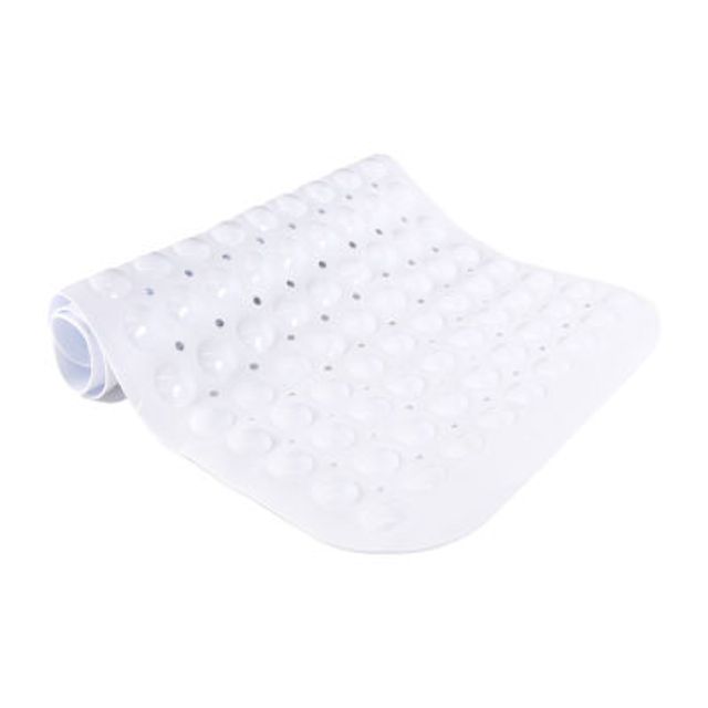 Kenney - White Bubble Microban PVC Bath Mat