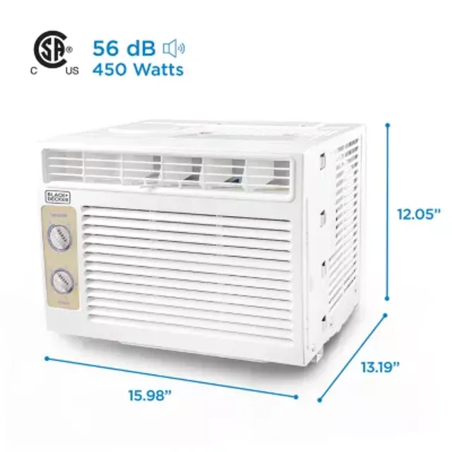 BLACK+DECKER BD06WT6 Window Air Conditioner with Remote Control, 6000 BTU,  Cools Up to 250 Square Feet Energy Efficient, White
