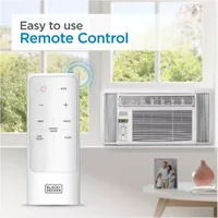 Black+Decker BD08WT6 Window Air Conditioner With Remote  8000 BTU Cools Up To 350Sq Ft Energy Efficient