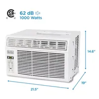 14500 Btu Window Air Conditioner Unit Ac Black+Decker With Remote Control Cools Up To 700 Sq Ft