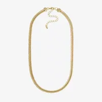 Bold Elements Gold Tone Stainless Steel 18 Inch Cable Chevron Necklaces