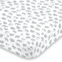 Nojo Super Soft Sloth Animals + Insects Crib Sheet