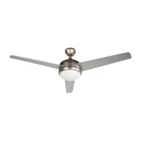 Black+Decker BCF5201R 52-Inch 3-Bladed Remote Controllable Brushed Nickel Ceiling Fan Silver