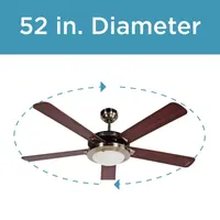 Black+Decker Bcf5211R Ceiling Fan 52 Inch Brown