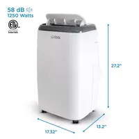 Commericial Cool Cpt10Wb Remote Control Portable Air Conditioner 14000 Btu White