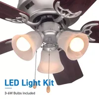 Commercial Cool 42” Contemporary Ceiling Fan With Lights Cools Up To 175Sq Ft With Dual Chain/Reversible Blades