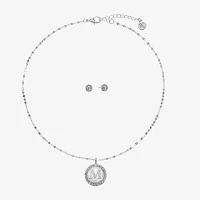 Mixit Silver Tone Pendant Necklace & Stud Earring 2-pc. Round Jewelry Set
