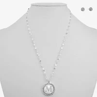 Mixit Silver Tone Pendant Necklace & Stud Earring 2-pc. Round Jewelry Set