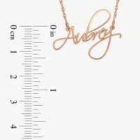 Personalized 27mm Cursive Name Pendant Necklace