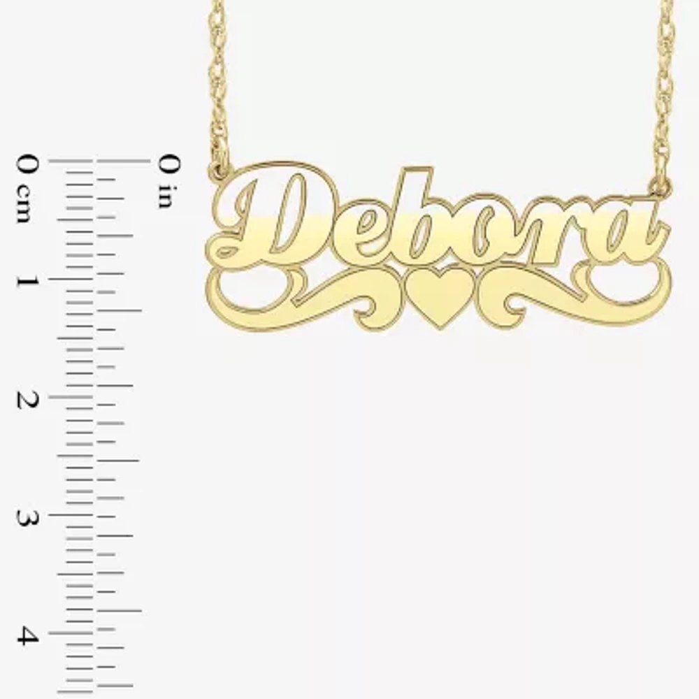 Personalized 14K Gold Over Sterling Silver Name Necklace