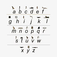 Personalized Hieroglyphic Pendant Necklace