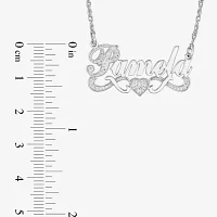 Personalized Diamond-Accent 14K Gold Over Sterling Silver Name Necklace