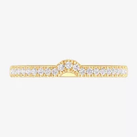 (G-H / Si1-Si2) Womens 1/7 CT. T.W. Lab Grown White Diamond 10K Gold Wedding Band