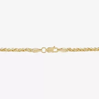 14K Gold 20 Inch Solid Wheat Chain Necklace