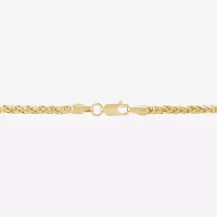 14K Gold 20 Inch Solid Wheat Chain Necklace