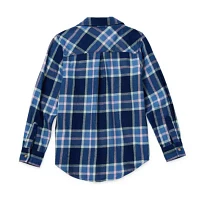 Thereabouts Little & Big Girls Long Sleeve Flannel Shirt