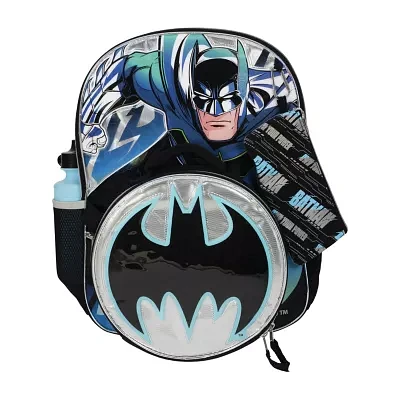 Licensed 5 Piece Batman Backpack Set with Matching Lunch Bag