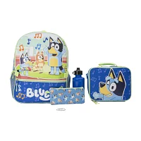 Licensed 5 Piece Bluey Backpack Set with Matching Lunch Bag