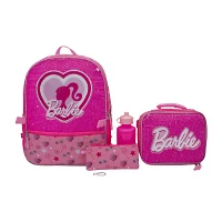 Licensed 5 Piece Barbie Backpack Set with Matching Lunch Bag